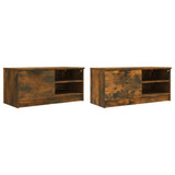 NNEVL TV Cabinets 2 pcs Smoked Oak 80x35x36.5 cm Engineered Wood