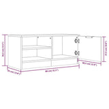 NNEVL TV Cabinet Grey Sonoma 80x35x36.5 cm Engineered Wood