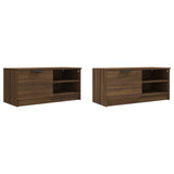 NNEVL TV Cabinets 2 pcs Brown Oak 80x35x36.5 cm Engineered Wood