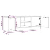 NNEVL TV Cabinet Grey Sonoma 102x35x36.5 cm Engineered Wood