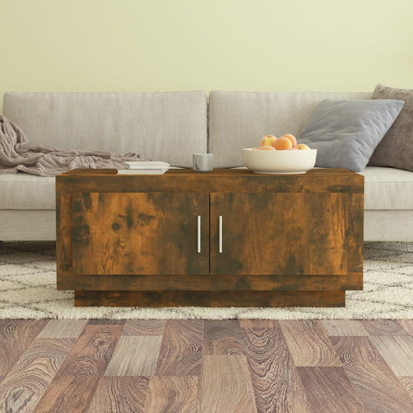 NNEVL Coffee Table Smoked Oak 102x50x45 cm Engineered Wood