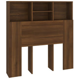 NNEVL Headboard Cabinet Brown Oak 100x19x103.5 cm
