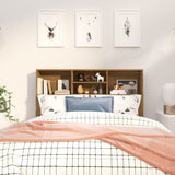 NNEVL Headboard Cabinet Brown Oak 120x19x103.5 cm