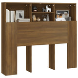 NNEVL Headboard Cabinet Brown Oak 120x19x103.5 cm