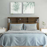 NNEVL Headboard Cabinet Brown Oak 160x19x103.5 cm