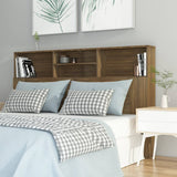 NNEVL Headboard Cabinet Brown Oak 160x19x103.5 cm