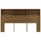 NNEVL Headboard Cabinet Brown oak 180x19x103.5 cm