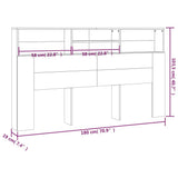 NNEVL Headboard Cabinet Brown oak 180x19x103.5 cm