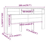 NNEVL Headboard Cabinet Smoked Oak 200x19x103.5 cm