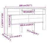 NNEVL Headboard Cabinet Grey Sonoma 200x19x103.5 cm