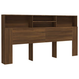 NNEVL Headboard Cabinet Brown Oak 200x19x103.5 cm