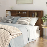 NNEVL Headboard Cabinet Brown Oak 200x19x103.5 cm