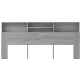 NNEVL Headboard Cabinet Grey Sonoma 220x19x103.5 cm
