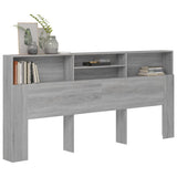NNEVL Headboard Cabinet Grey Sonoma 220x19x103.5 cm