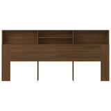 NNEVL Headboard Cabinet Brown Oak 220x19x103.5 cm