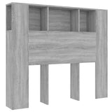 NNEVL Headboard Cabinet Grey Sonoma 120x18.5x104.5 cm