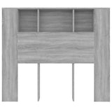 NNEVL Headboard Cabinet Grey Sonoma 120x18.5x104.5 cm