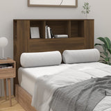 NNEVL Headboard Cabinet Brown Oak 120x18.5x104.5 cm