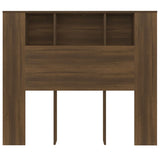 NNEVL Headboard Cabinet Brown Oak 120x18.5x104.5 cm