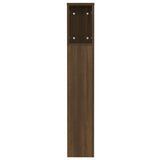 NNEVL Headboard Cabinet Brown Oak 120x18.5x104.5 cm
