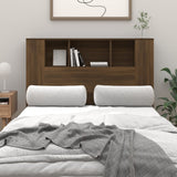 NNEVL Headboard Cabinet Brown Oak 120x18.5x104.5 cm