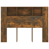 NNEVL Headboard Cabinet Smoked Oak 140x18.5x104.5 cm
