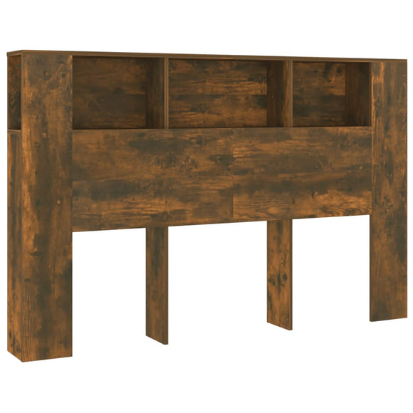 NNEVL Headboard Cabinet Smoked Oak 160x18.5x104.5 cm