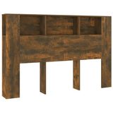 NNEVL Headboard Cabinet Smoked Oak 160x18.5x104.5 cm