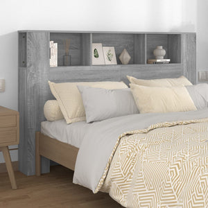 NNEVL Headboard Cabinet Grey Sonoma 160x18.5x104.5 cm