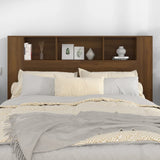 NNEVL Headboard Cabinet Brown Oak 160x18.5x104.5 cm
