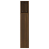 NNEVL Headboard Cabinet Brown Oak 160x18.5x104.5 cm