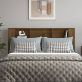 NNEVL Headboard Cabinet Brown Oak 180x18.5x104.5 cm