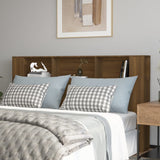 NNEVL Headboard Cabinet Brown Oak 180x18.5x104.5 cm