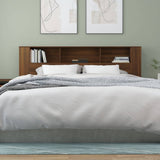 NNEVL Headboard Cabinet Brown Oak 200x18.5x104.5 cm