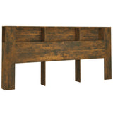 NNEVL Headboard Cabinet Smoked Oak 220x18.5x104.5 cm