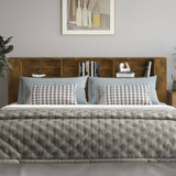 NNEVL Headboard Cabinet Smoked Oak 220x18.5x104.5 cm