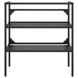 NNEVL Bathroom Washbasin Frame with Built-in Basin Black Iron