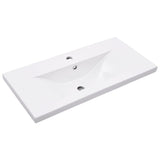 NNEVL Bathroom Washbasin Frame with Built-in Basin Black Iron