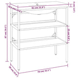 NNEVL Bathroom Washbasin Frame with Built-in Basin Black Iron