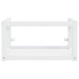 NNEVL Bathroom Washbasin Frame with Built-in Basin White Iron