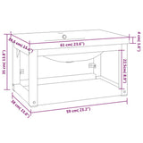 NNEVL Bathroom Washbasin Frame with Built-in Basin White Iron