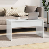 NNEVL Coffee Table High Gloss White 102x50.5x52.5 cm Engineered Wood