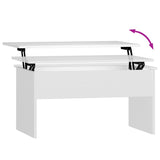 NNEVL Coffee Table White 80x50.5x41.5 cm Engineered Wood