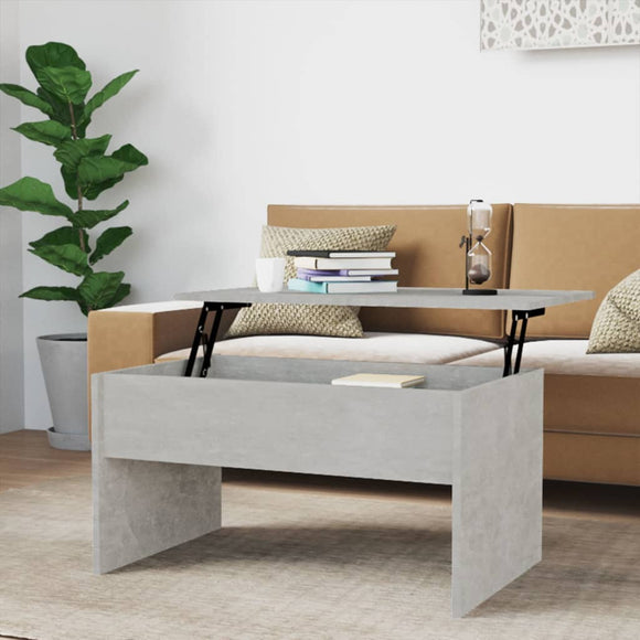 NNEVL Coffee Table Concrete Grey 80x50.5x41.5 cm Engineered Wood