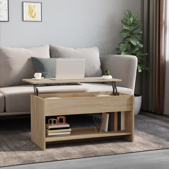 NNEVL Coffee Table Sonoma Oak 102x50x52.5 cm Engineered Wood