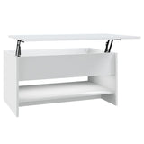 NNEVL Coffee Table White 80x50x40 cm Engineered Wood