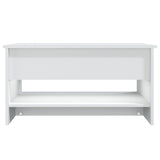 NNEVL Coffee Table White 80x50x40 cm Engineered Wood