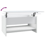 NNEVL Coffee Table White 80x50x40 cm Engineered Wood