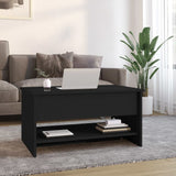 NNEVL Coffee Table Black 80x50x40 cm Engineered Wood