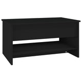 NNEVL Coffee Table Black 80x50x40 cm Engineered Wood